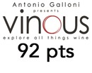 Vinous Antonio Galloni
92/100 Point Vinous Antonio Galloni